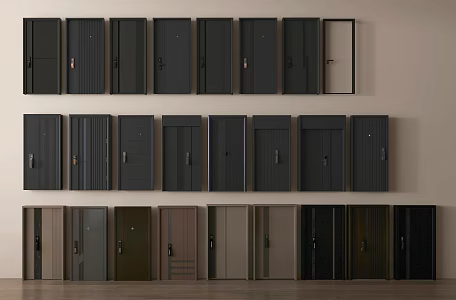 Modern security door 3d model