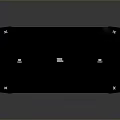Black Electronic Device With Multiple AV HDMI Ports And Compact Connection Interface Design