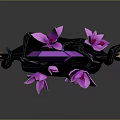 Decorative Purple Fantasy Sword With Intricate Patterns And Ornate Hilt
