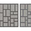Garden Path Paving With Geometric Stone Slab Patterns Gray And White Design Variations 3d model