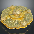 Golden Ornamental Clothing Accessory With Intricate Floral Patterns And Detailed Engravings