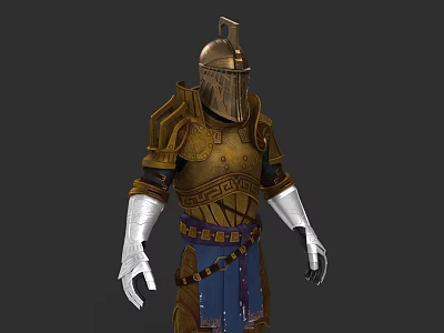 Elder Scrolls Dwarf Armor Set Armor Weapon 3d model
