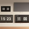 Modern Digital TV Screens Displaying Time Date and Apr 2022 Information