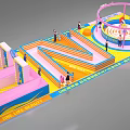 Fun Interactive Zone With Colorful Maze Spring Bed And People Activities In 2025 Things Space