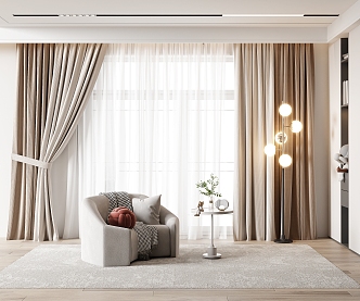 Modern Curtains 3d model