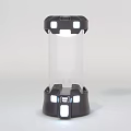Modern Action Figure Display Case With Transparent Cover And Black Frame Design