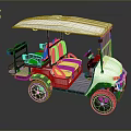 Modern White Golf Cart With Stylish Canopy Black Seats And Sleek Black Wheels