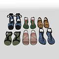 Stylish Women's Sandals with Strappy Flat Designs Various Colors and Comfortable Fit