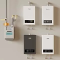 Rinnai Wall Mounted Kitchen Appliances With White And Black Models Installed On Wall 3d model