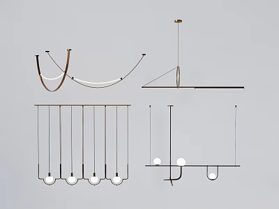 Modern chandelier 3d model