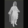 Hooded Mysterious Characters In Tattered Cloaks With Hanging Pouches And Bottles