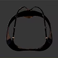 Comfortable Black Brassiere With Adjustable Cross Straps For Daily Wear