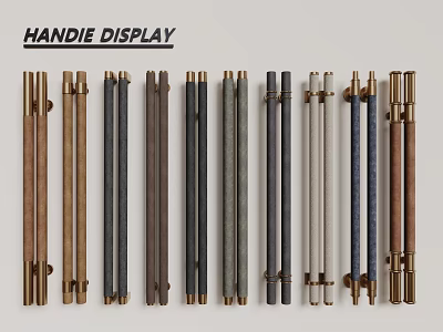 Various Stylish Handles With Different Colors Materials And Designs For Home Cabinet 3d model