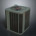 Air Conditioning Outdoor Unit With Grille Design And Top Component For Cooling System 3d model