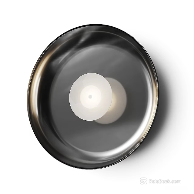 Modern Wall Lamp With Sleek Metal Finish And White Light Source Design 3d model