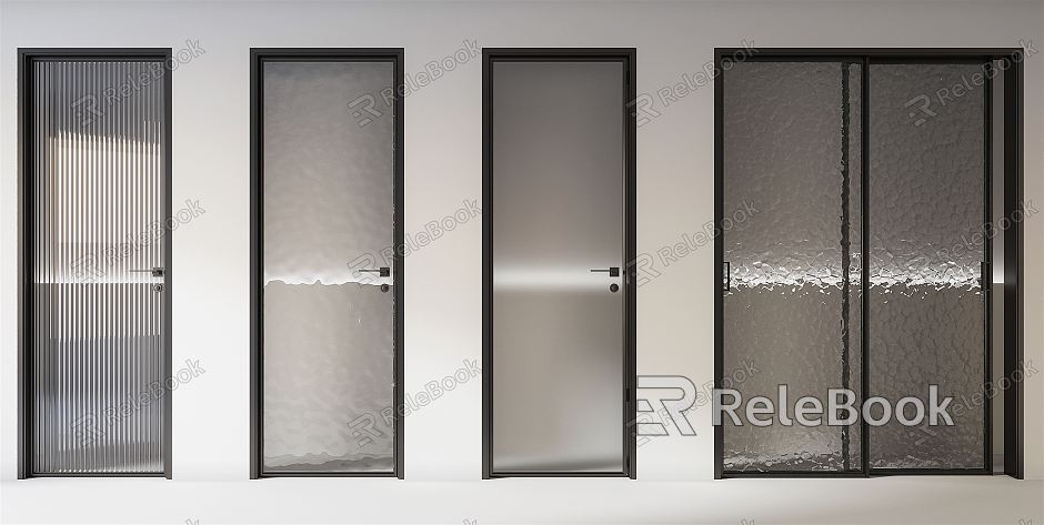 Modern swing door glass door model