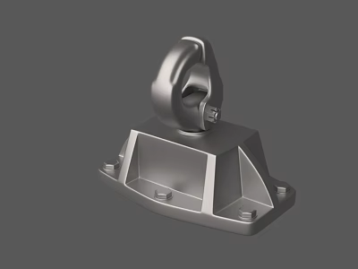 Metal Industrial Mounting Component With Hook And Solid Base Design For Heavy Duty Applications 3d model