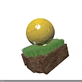 Sports Equipment Yellow Soccer Ball With Signatures On Green Grass Wooden Block