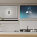 Projector Projection Curtain Projection Equipment Display Screen Projector Potted Laser TV Appliance 3d model