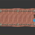 Wooden Boxing Ring Structure With Roped Sides And Wooden Platform Design