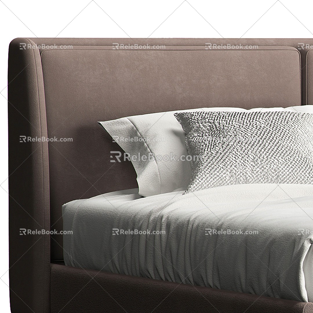 Modern Double Bed 3d model