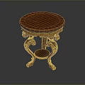 Classic Wooden Single Chair With Ornate Carved Legs And Comfortable Seat Design
