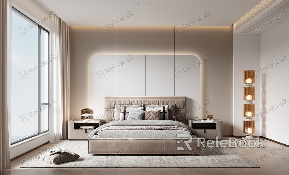 Modern Bedroom Master Bedroom Wardrobe Double Bed model