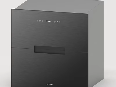 Haier Black Stainless Steel Kitchen Appliance With Drawer Design And Digital 3d model