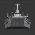 Modern Design Of Ferry Ship With Open Deck And Railings