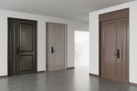 Modern security door entry door security door password door mother door 3d model