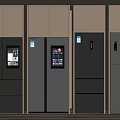 Stainless Steel Refrigerators and Freezers with Multiple Styles and Digital Display Features 3d model