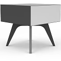 Modern Minimalist Coffee Table With Sleek Metal Legs And Black White Finish Design