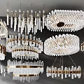 Elegant Various Modern Crystal Chandeliers With Metal Frames And Crystal Pendants