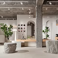 Modern Minimalist Clothing Store Interior With Exposed Concrete And Warm Natural Decor Elements
