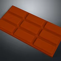 Premium Orange Chocolate Bar Featuring Rectangular Segments And Glossy Finish