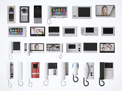 Doorbell Systems With Video Cameras Indoor Displays And Multiple Design Styles 3d model