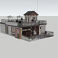 Traditional Chinese Boutique Guesthouse Architecture With Brick Walls Wooden Frames Lattice Windows And Courtyard Stone Basins