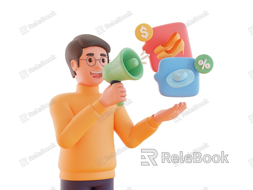 Cartoon Man Cartoon Man Cartoon Scene model