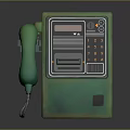 Vintage Green Retro Computer With Classic Keyboard And Screen Design 3d model