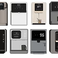 Multiple Daily Use Water Dispensers Featuring Digital Temperature Displays And Modern Designs