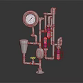 modern pipe heating system steam pipe 3d model