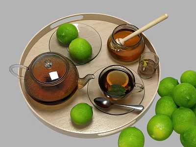 Modern Tea Set 3d model Modern Tea Set 3d model