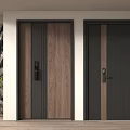 Modern security door password lock fingerprint lock 3d model