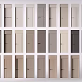Modern Hinged Doors Collection With Various Designs Different Colors And Styles 3d model