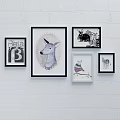 Nordic Photo Wall Hanging Picture Frame Combination 3d model