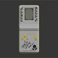 Classic Brick Game Console with LCD Screen and Yellow Control Buttons