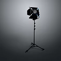 Professional Studio Lighting Kit with Rolling Stand Barn Doors and Adjustable Spotlight 3d model