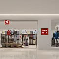 Modern Clothing Store Interior With Mannequins And Casual Apparel Displays