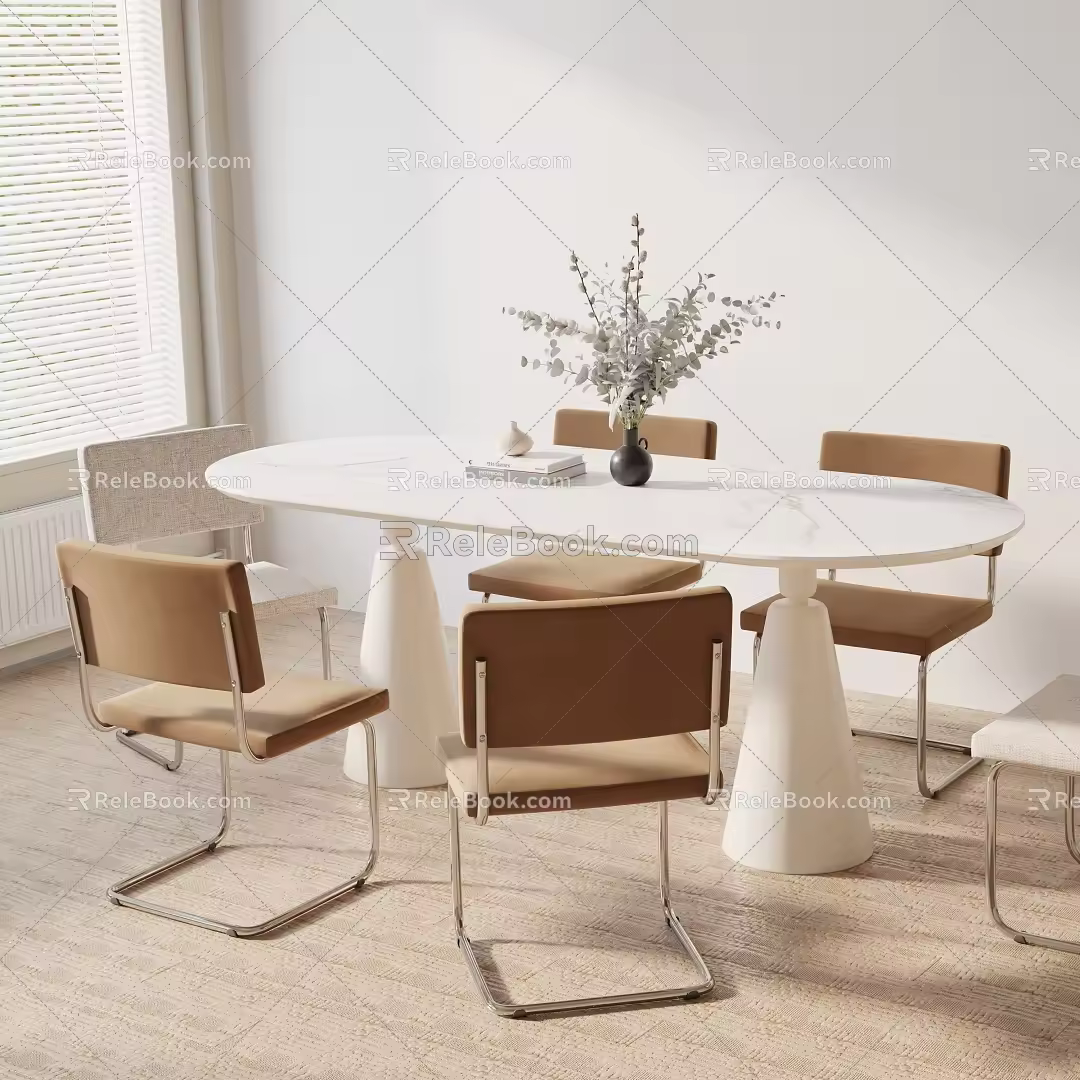 Modern table combination 3d model