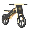 Modern Wooden Balance Bike With Black Handlebar Seat And Wheels